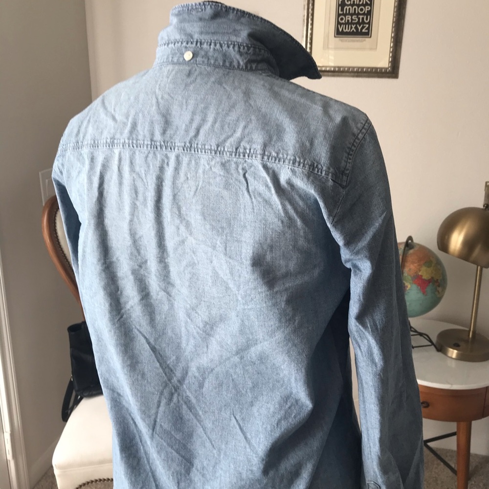 J. Crew Chambray Utility Button Down - image 4